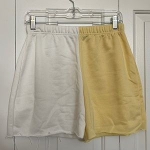 MISSYEMPIRE™ WHITE & YELLOW SHORTS
